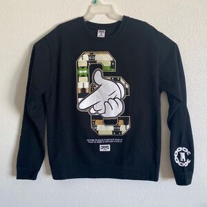 CROOKS & CASTLES Men’s Black Sweatshirt Size L